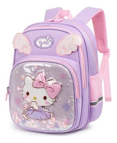 Mochila Original De Hello Kitty De Gran Tamaño Escolar Niña