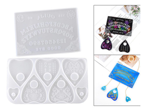 2x Ouija Heart Planchette Molde De Silicona De Resina Moldes