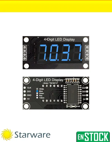 Modulo Led Display Diy Tm1637 4 Dig 7 Segmentos Led 0.36p Az
