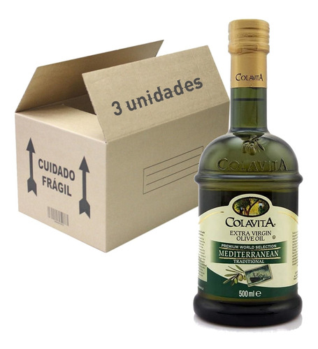 3x Azeite Extra Virgem De Oliva Grécia Colavita 500ml