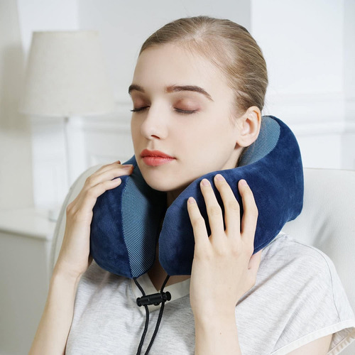 Almohada Para Cuello De Viaje Espuma Viscoelástica 4 Piezas