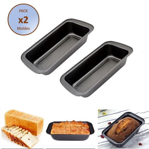 Pack X2 Molde Para Queques Repostería Moldes Para Pan 25 Cm