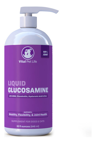Glucosamina Liquida Para Perros, Gatos Y Caballos Con Condro