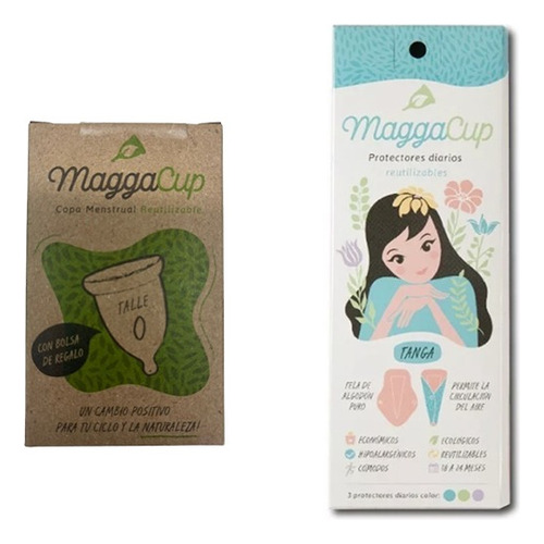 Copa Menstrual Maggacup + Protector Diario X3 Lavable