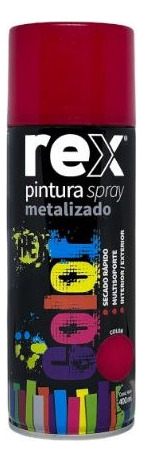 Pintura Aerosol Spray Colores Metalizados Secado Rápido Rex Color Rojo