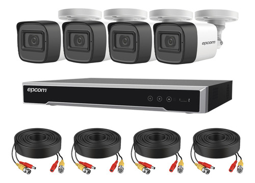 Kit De Videovigilancia Hikvision B50-kit-mic Cámaras Bala De Seguridad 5mp Con Audio | Dvr 4 Canales + 4 Cámaras Turbohd Micrófono Integrado + Cables 18m + Fuente | Ideal Hogar Negocio Oficina