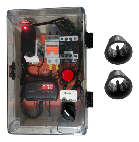 Painel Com Controle Temperatura De Piscina Mmz + Luva 220v