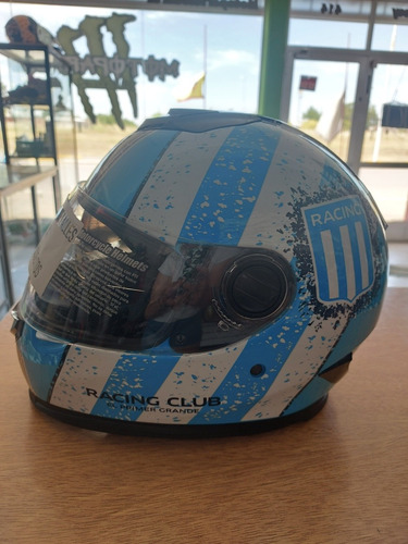 Casco Integral Hawk, Rs11 Fútbol, Doble Visor, Con Detalles