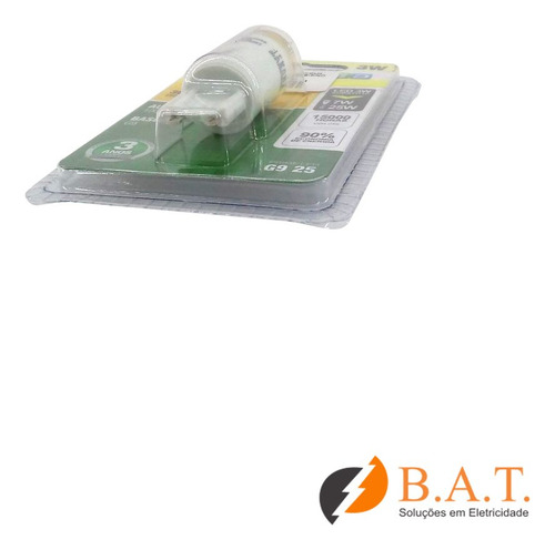 Lâmpada Led Bipino G9 3w 3000k