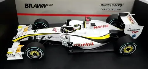 F1 Brawn Bgp001 But Itaipava 2009 Brazil Gp Minichamps 1/18 F1 Brawn Bgp001 But Itaipava 2009 Brazil Gp Minichamps 1/18