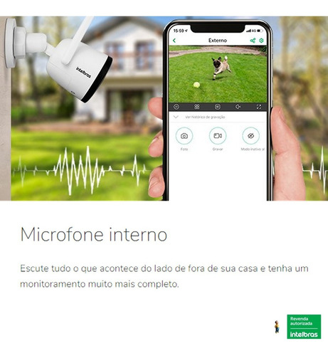 Imagem 5 de 6 de Im5 S Câmera Wi-fi Intelbras Externa Inteligente