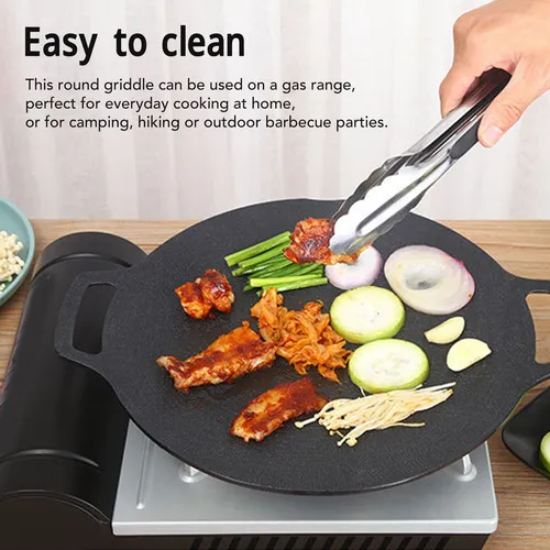 Parrilla Coreana Grande Y Redonda Para Barbacoa, Antiadheren