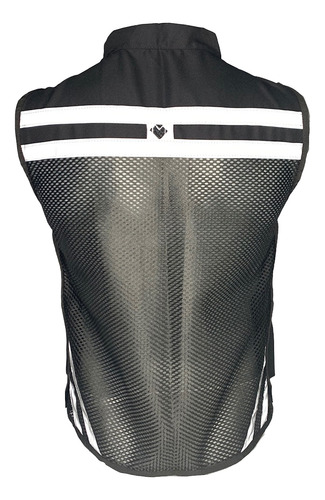Chaleco Reflejante M King Formal Completo Con Malla Negro Eg-xl