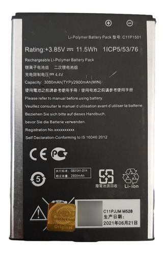 Bateria C11p1501 Zenfone Selfie Zd551kl Ze550kl Ze601kl +g