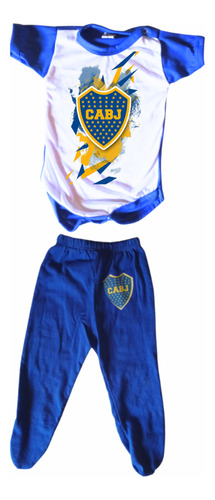 Body De Bebe Boca Juniors Futbol Personaliza+ Ranita + Short