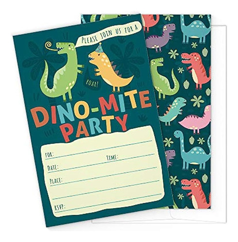 Tarjetas De Invitación Fiestas Infantiles De Dinosauri...