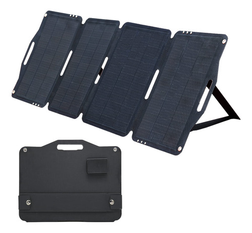 Liutaowmx Panel Solar Portatil De 70 W, Cargador Solar Plega