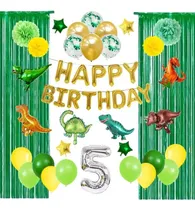 Comprar Globos Dinosaurius Mini + Banner + Globos+ Hojas + Numero