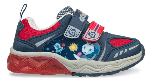 Imagen 2 de 8 de Tenis Con Luces Niwer Azul Para Niño Los Gomosos
