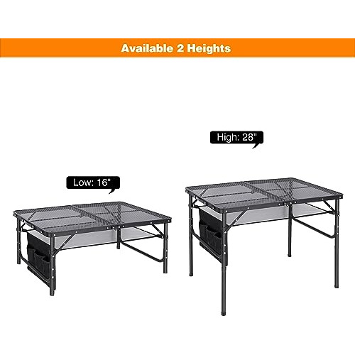 Mesa De Parrilla Portátil Plegable Exteriores, Mesa De...
