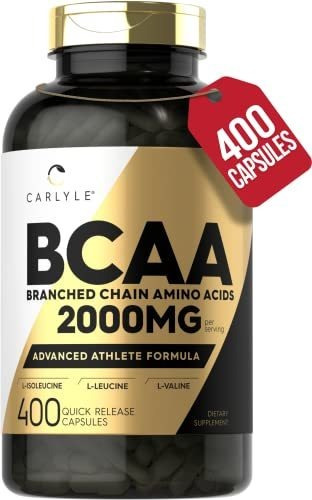 Suplemento - Bcaa Amino Acids | 2000mg | 400 Bcaa Capsules |