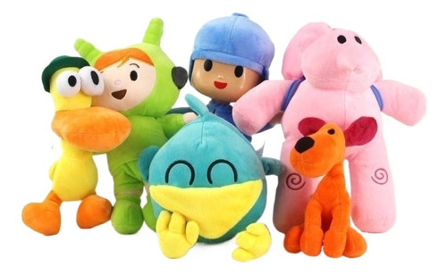 6pcs Pocoyo Elly Pato Loula Fred Loula Muñeco Peluche Juguet