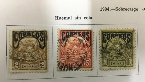 Sellos Postales Chilenos Antiguos - 1900 (Usado)