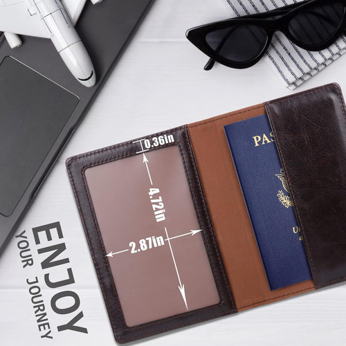 Bolsa De Viaje Tigari Con Soporte Para Pasaporte, Pasaporte