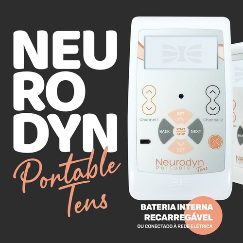 Neurodyn Portátil Ibramed - Aparelho De Tens Burst 2 Canais