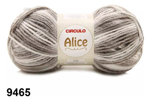 Fio Alice Círculo 100g 200mts Crochê Tricô Macio Estonado Cor 9465- Mescla Inox