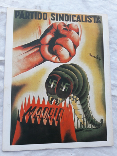 Afiche Guerra Civil Española N° 46 Partido Sindicalista