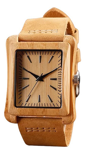 Mw Mewatch Marca Bambú Madera Reloj Casual Para Hombres