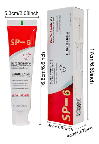 Pasta De Dientes Blanqueadora Con Probióticos Sp-6 120 G*2