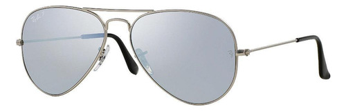 Ray-ban Rb3025 019/w3 Aviador Polarizado Plata Gota