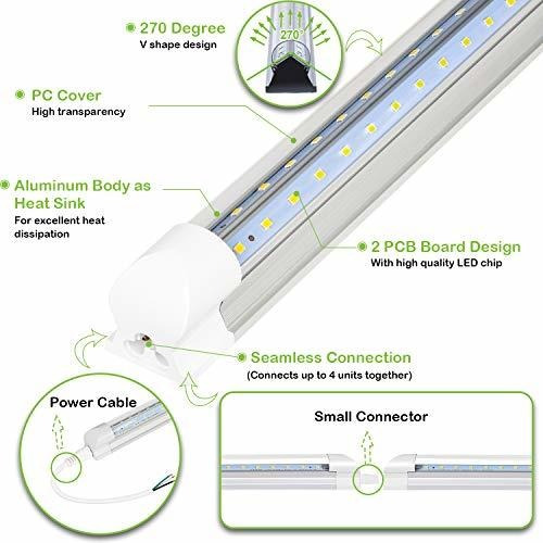 Hyolity T8 Tubo Luz Led Integrado Forma 5 72.00watts Kh