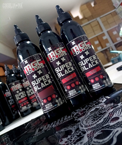 Imagen 3 de 7 de Tinta Tattoo Magic Colors Power Black X 6oz Tatuajes Tatuar