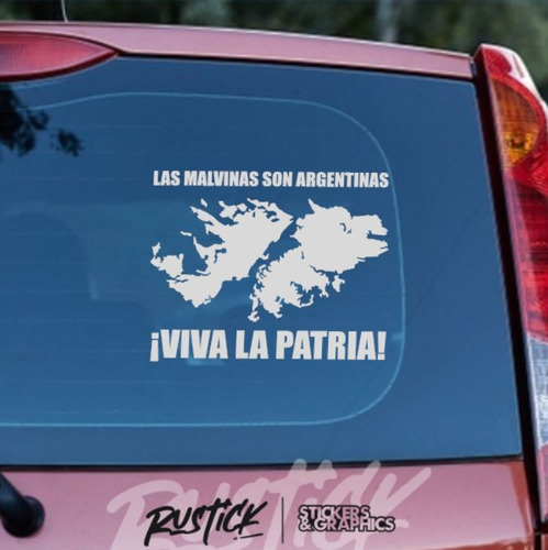 Calco Malvinas Argentinas Viva La Patria 30cm Varios Colores