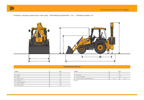 Retroexcavadora Jcb 3c Extensión, Bote Almeja, Acople Rápido