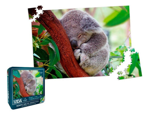 Puzzle En Lata Ronda Vida Koala 1000 Piezas