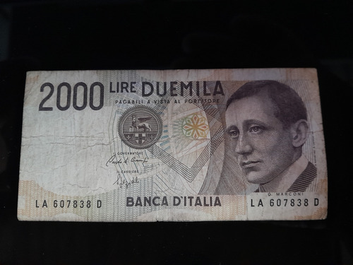 Billete De 2000liras De Italia