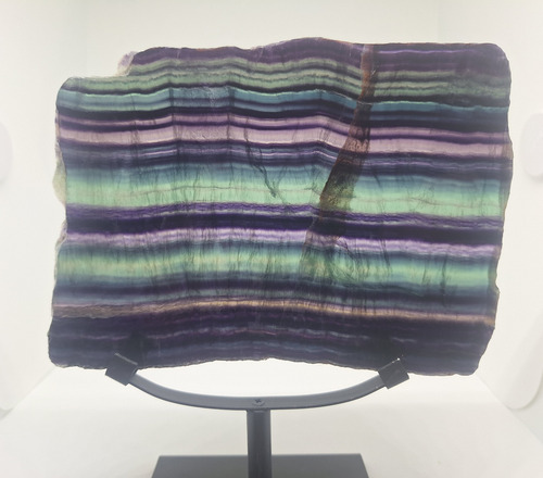 Fluorita Arcoirirs + Base De Hierro - Espectacular Especimen