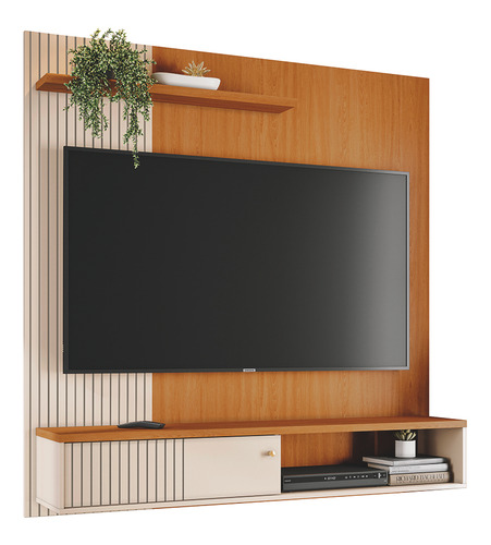 Bancada Suspensa Rack Aurora Cinamomo / Off White - Madetec Bege Claro