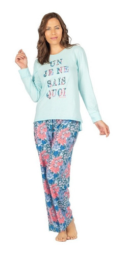 Pijama Dama Mariane 1845 E 100% Algodon Invierno Reme Y Pant