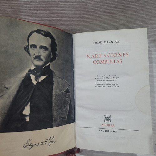 Imagen 1 de 10 de Narraciones Completas Edgar Allan Poe Aguilar Encuadernado