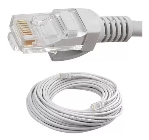 Cable de red Ethernet Lan RJ45 20 metros Cat5 Bobina ya cableada y probada