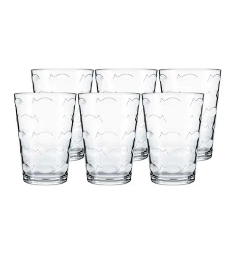 Vaso Vidrio Multiuso Nadir 280 Ml Laguna X6 Unid. 