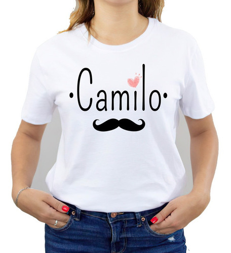 Polera Camilo Bigote Exclusivo Familiar 100% Algodón 634