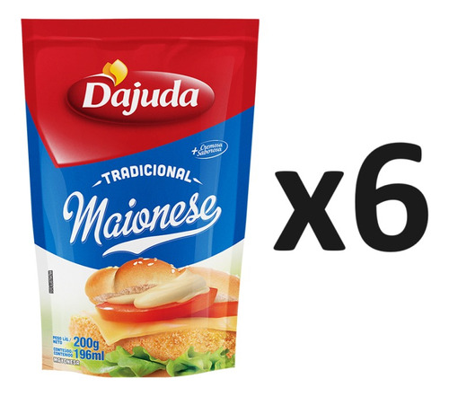 Pack X6 Mayonesa Premium D'ajuda 200g De Brasil - Lireke