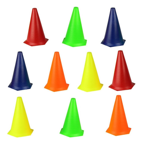 Cones Pvc 23cm 30und Para Treinos Fisioterapia Envio Rápido