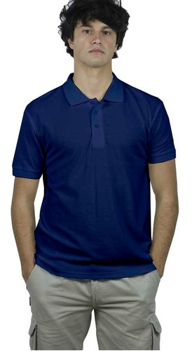Remera Polo Unisex Azul Marino - Camisetas.uy